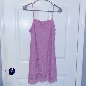 Lavender lace spaghetti strap dress from Francesca’s, never worn